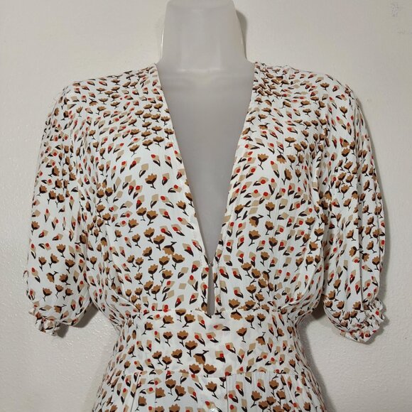 Faithfull the Brand Vanelli Floral Tie Waist Mini Dress Great Condition - 8 - Picture 4 of 15